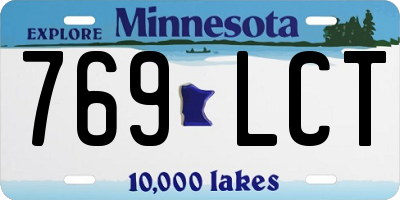 MN license plate 769LCT