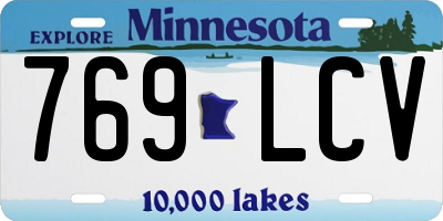 MN license plate 769LCV