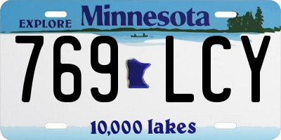MN license plate 769LCY