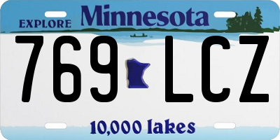 MN license plate 769LCZ