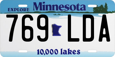 MN license plate 769LDA