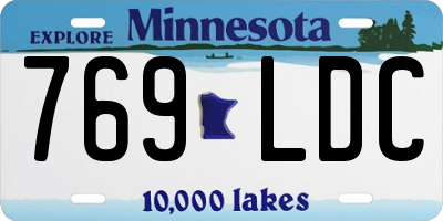 MN license plate 769LDC
