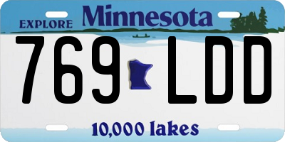 MN license plate 769LDD