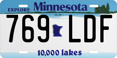 MN license plate 769LDF