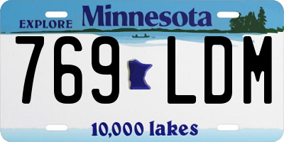 MN license plate 769LDM