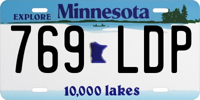 MN license plate 769LDP
