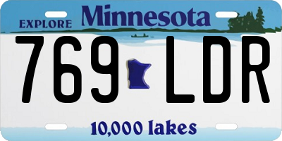 MN license plate 769LDR