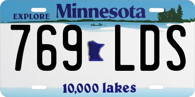 MN license plate 769LDS