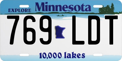 MN license plate 769LDT