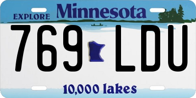 MN license plate 769LDU