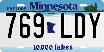 MN license plate 769LDY