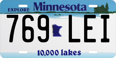 MN license plate 769LEI
