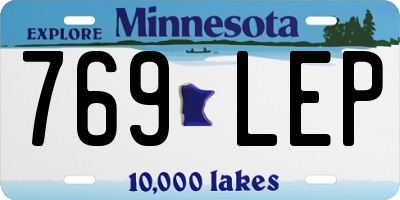 MN license plate 769LEP