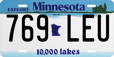 MN license plate 769LEU