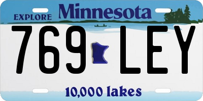 MN license plate 769LEY
