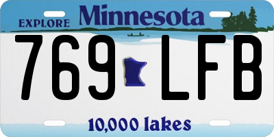 MN license plate 769LFB