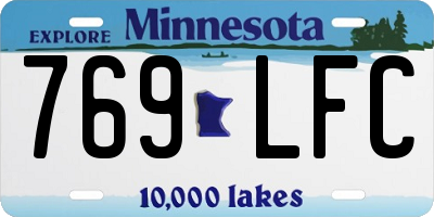 MN license plate 769LFC