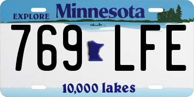 MN license plate 769LFE