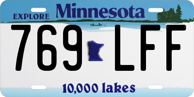 MN license plate 769LFF