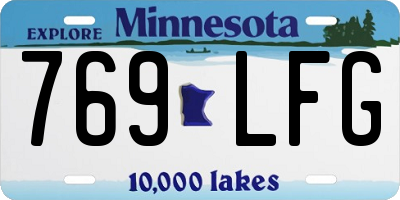 MN license plate 769LFG