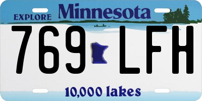 MN license plate 769LFH
