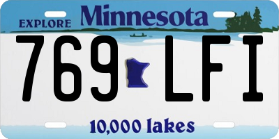 MN license plate 769LFI