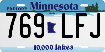 MN license plate 769LFJ