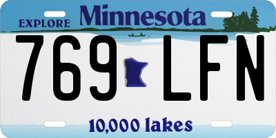 MN license plate 769LFN