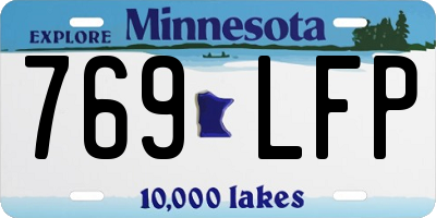 MN license plate 769LFP