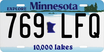 MN license plate 769LFQ