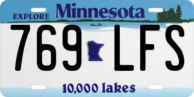 MN license plate 769LFS