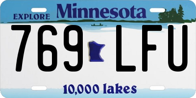 MN license plate 769LFU
