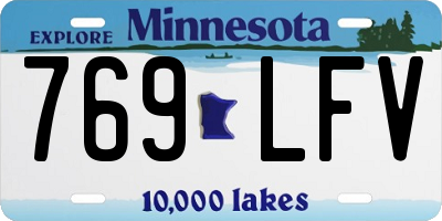 MN license plate 769LFV