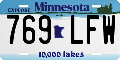 MN license plate 769LFW
