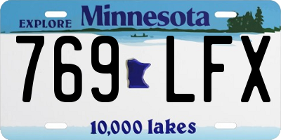 MN license plate 769LFX