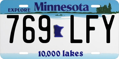 MN license plate 769LFY