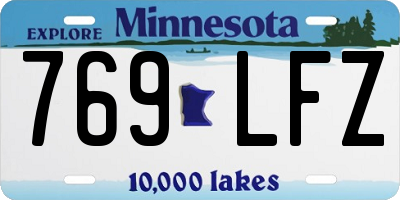 MN license plate 769LFZ
