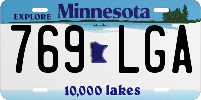 MN license plate 769LGA