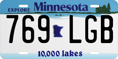 MN license plate 769LGB