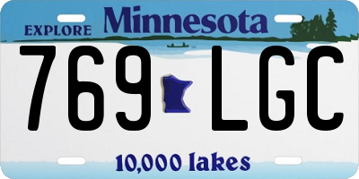 MN license plate 769LGC