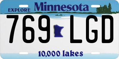 MN license plate 769LGD