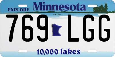 MN license plate 769LGG