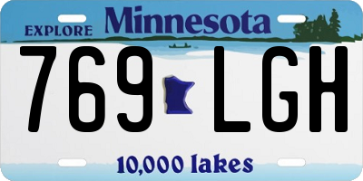 MN license plate 769LGH