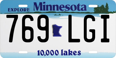MN license plate 769LGI
