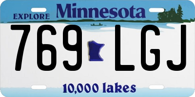 MN license plate 769LGJ