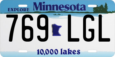 MN license plate 769LGL