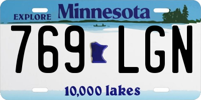 MN license plate 769LGN