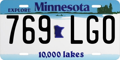 MN license plate 769LGO