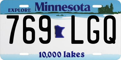 MN license plate 769LGQ
