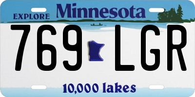 MN license plate 769LGR